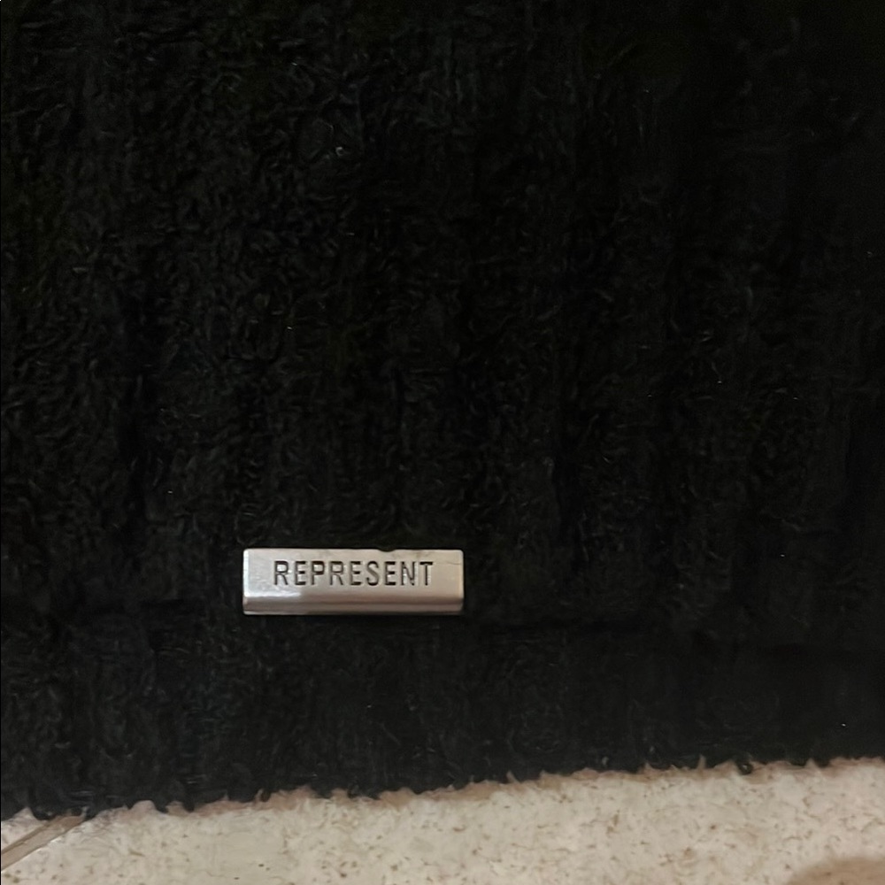 Represent Black Boucle Polo Sweater Sz small Brand NWT - Picture 4 of 8